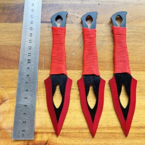 Lot de couteaux de lancer d'entraînement YF183 – 3 pièces, Orange